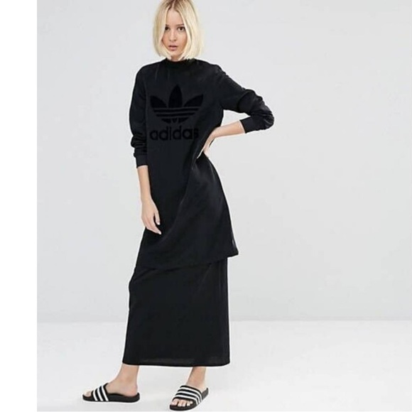 adidas Dresses & Skirts - Adidas Trefoil High Low Dress